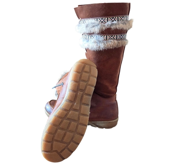 Saute Mouton Nahima Women's Suede Leather Nubuck Waterproof Brown Boots Size 38 - Picture 12 of 16